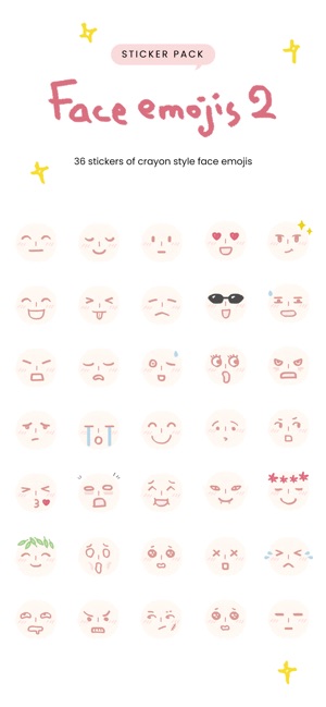 Face Emojis 2 Sticker Pack