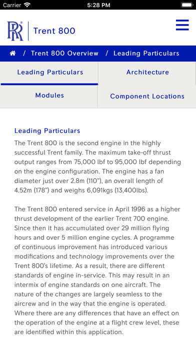 Trent 800 Pilot Guide screenshot 2