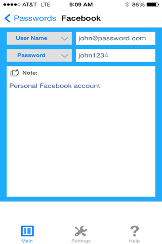 EZ Password Vault - náhled