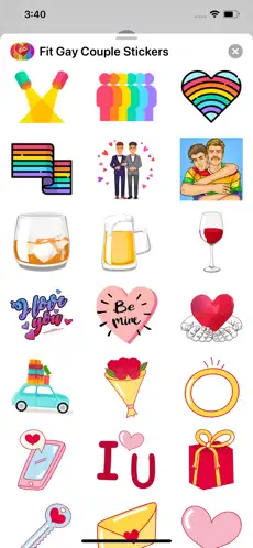 Screenshot 3 Fit Gay Couple Stickers iphone
