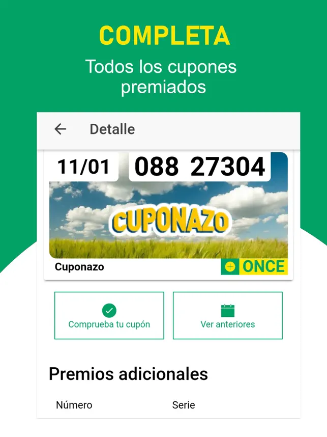 Obrázek 2 La ONCE - Sorteo Cupón 2020 iphone