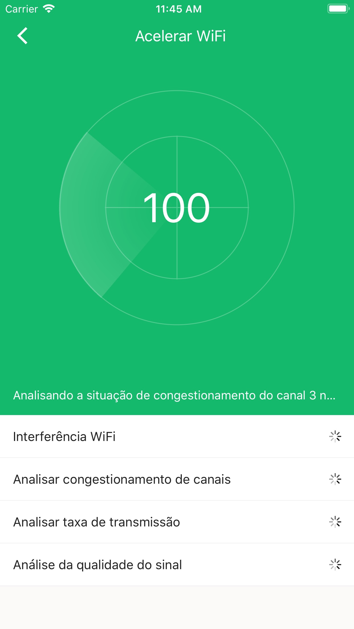 Screenshot do app Tenda WiFi