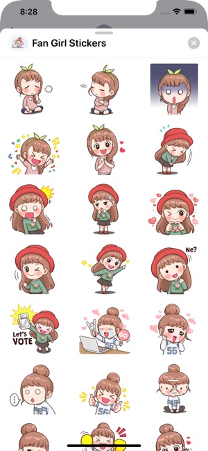 Fan Girl Stickers(圖7)-速報App