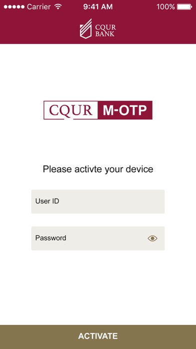 CQUR M-OTP screenshot 2