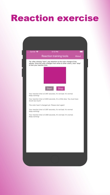 Reaction exercise training