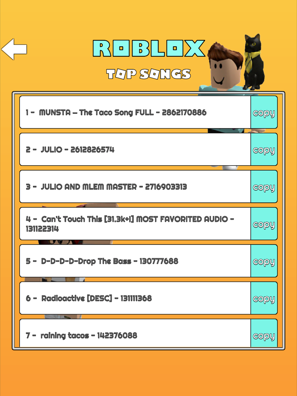 Music Codes For Roblox Robux Free Download App For Iphone Steprimo Com - raining tacos roblox piano