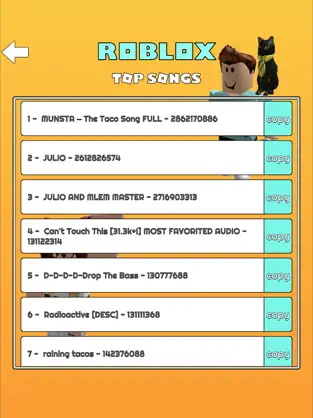 スクリーンショット 1 Music Codes for Roblox Robux iphone