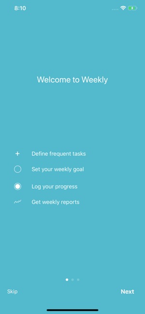 Weekly - Track frequent tasks