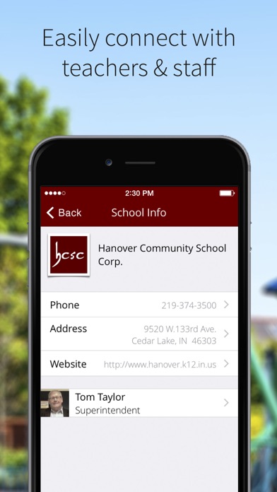 Hanover Community School Corp. screenshot 2