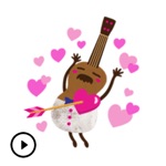 Animated Ukulele Stickers