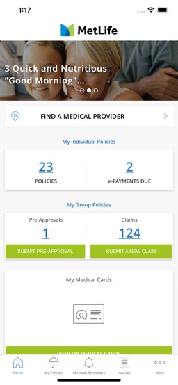 myMetLife Gulf Middle East app screenshot