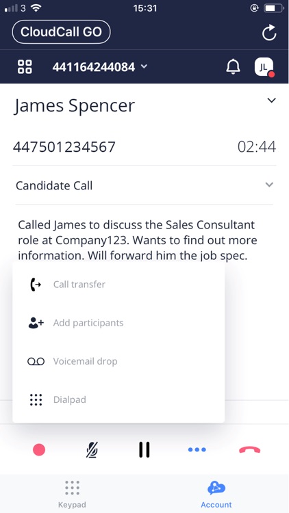 CloudCall Go!