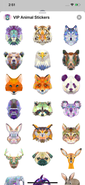 Polygonal Animal Stickers