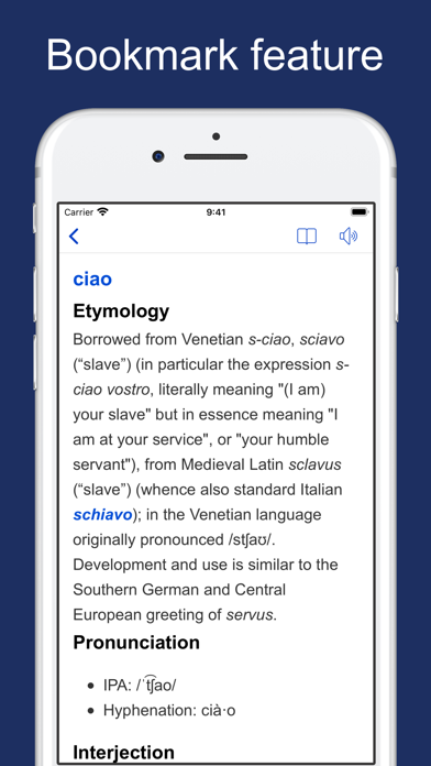 Italian Etymology Dictionary screenshot 3