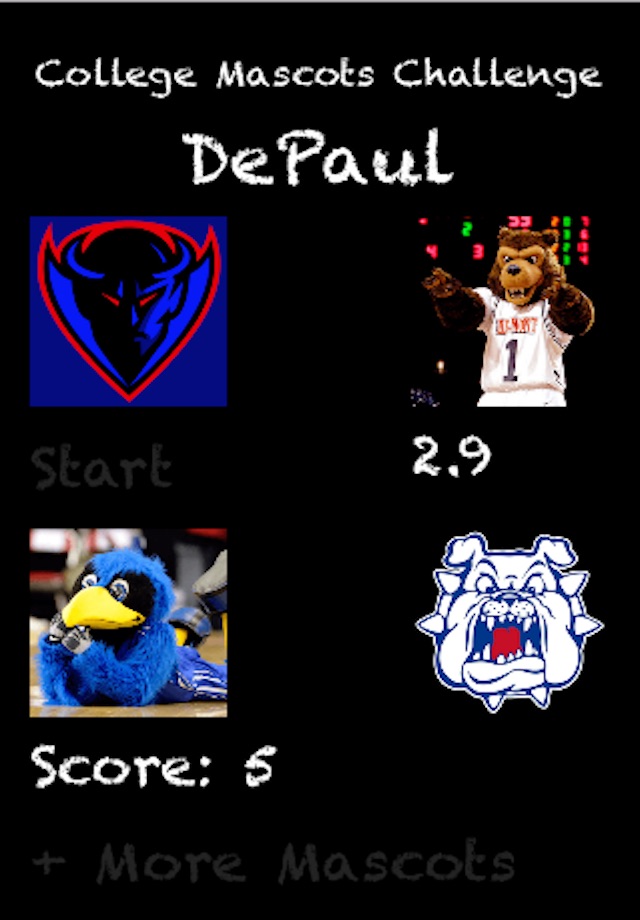College Mascots Challenge screenshot 2