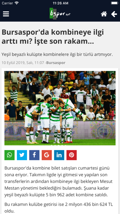 bspor - Bursa'dan Spor screenshot 3
