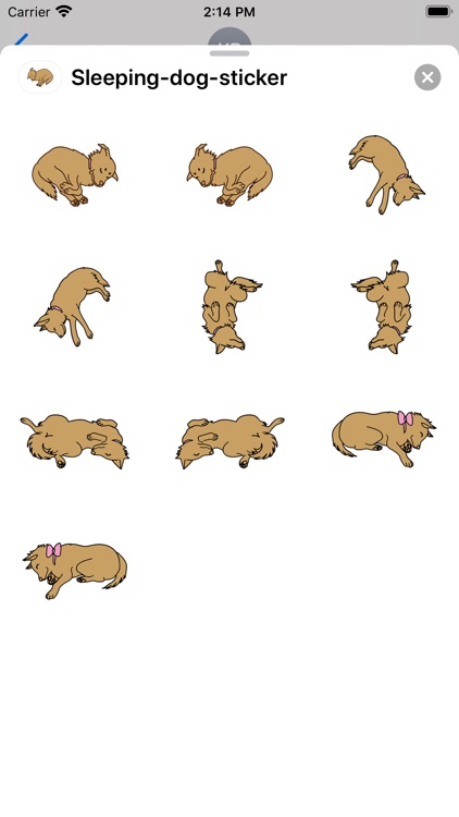 Sleeping dog sticker