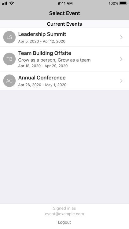 ABA Events App