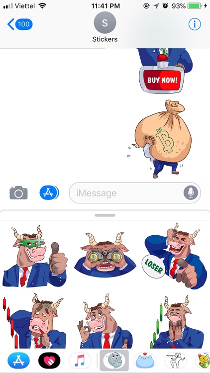 Rich Bull Emoji Stickers