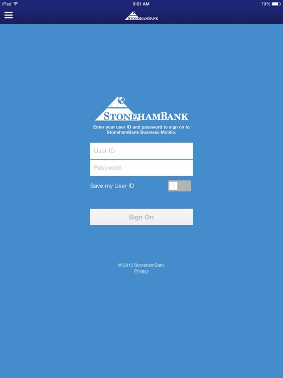 StonehamBank Business for iPad