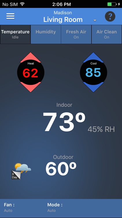 Aprilaire Wi-Fi Thermostat App