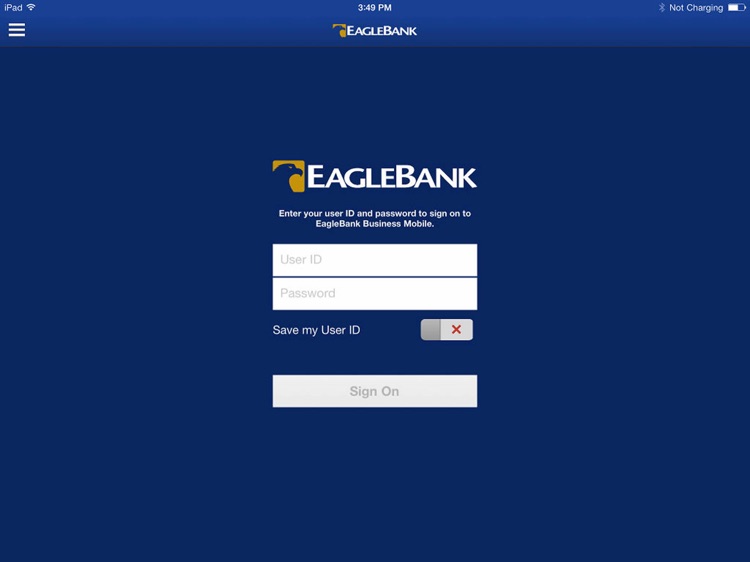 EagleBank Business for iPad