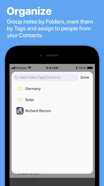 Dossier: Contacts and Notes screenshot-3