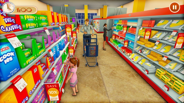 Supermarket Shopping Games 3D screenshot-3