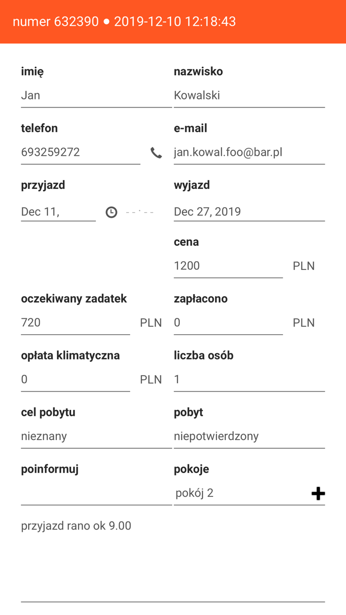Roomadmin - system rezerwacji
