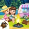 Join Sweet Baby Girl in the new summer camp game for girls
