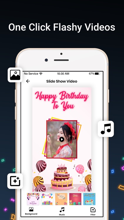 Bday Video Maker, Wishes,Cards screenshot-7