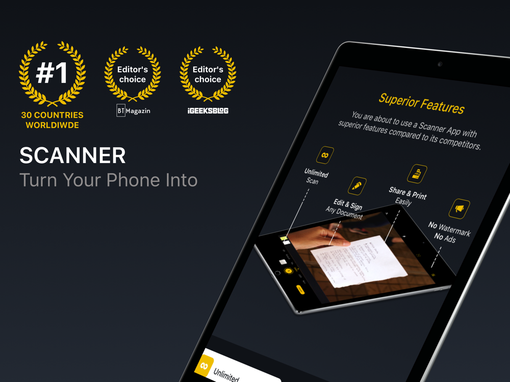 Scanner Unlimited: Scan & Sign App for iPhone - Free Download Scanner ...