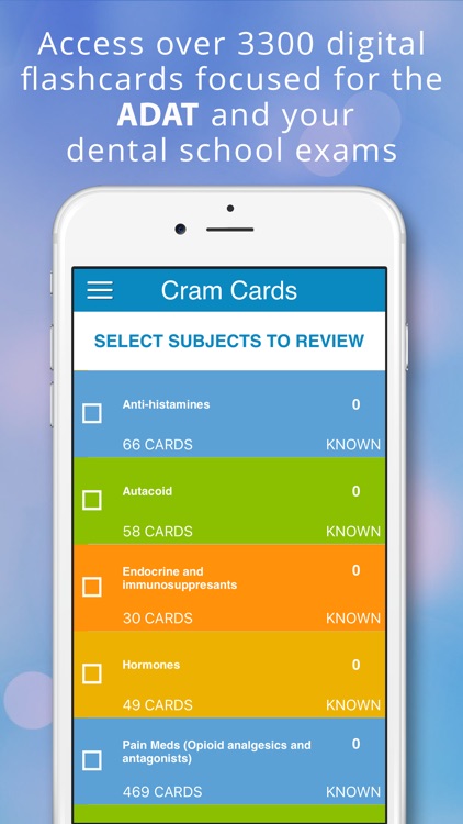 ADAT Pharmacology Cram Cards