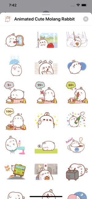 Animated Cute Molang Rabbit(圖3)-速報App