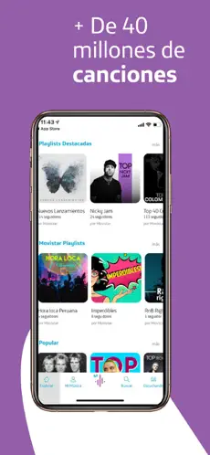 Captura 1 Movistar Música iphone