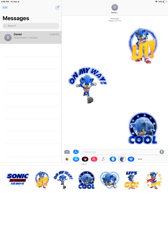 Official Sonic Movie Stickers