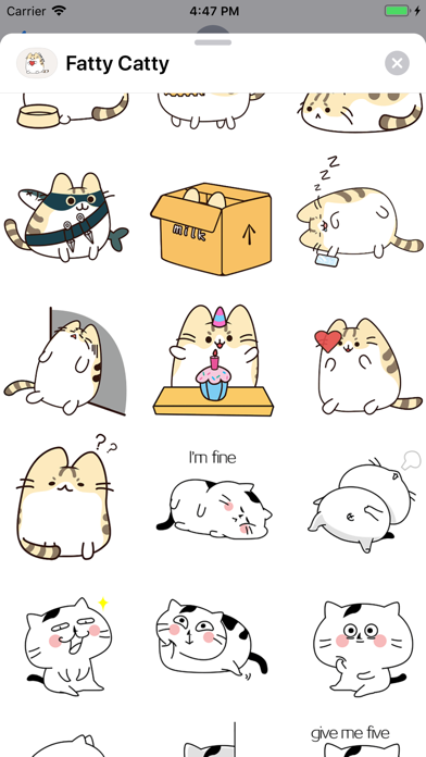 Fatty Catty Animated Stickers screenshot 2