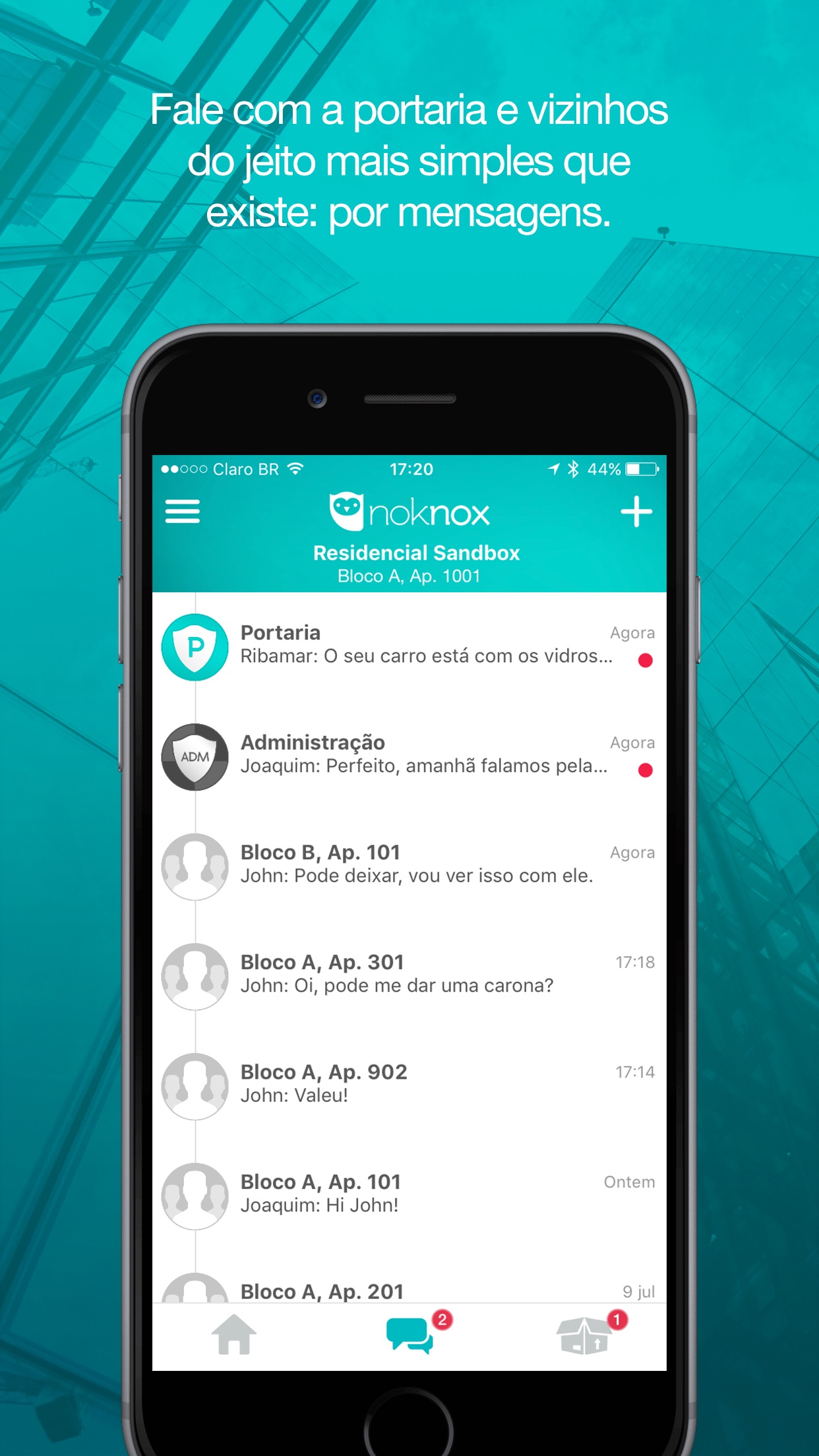 Screenshot do app Noknox - App do Condomínio