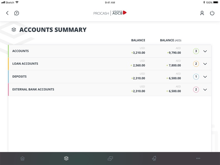 ADCB ProCash Mobile for iPad