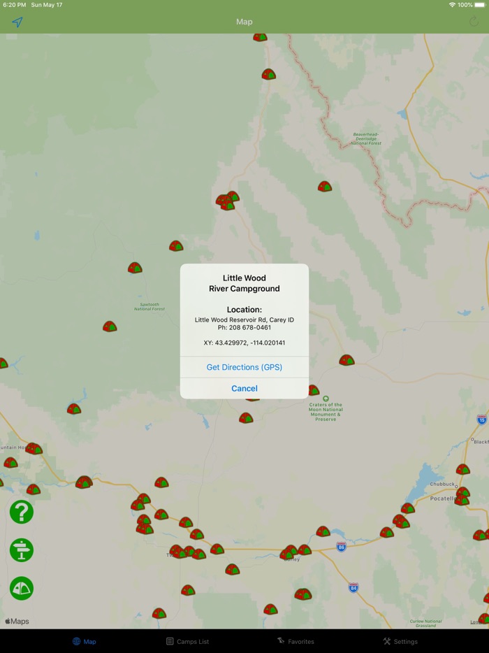 Idaho – Camping  RV spots