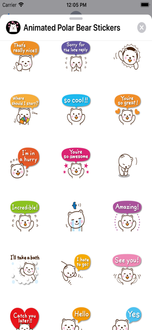 Animated Polar Bear Stickers(圖7)-速報App