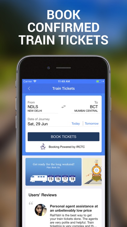 Train & PNR Status : RailYatri