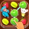 Tap longest chain of fruits to tackle alien puzzles of different kinds spread over world map