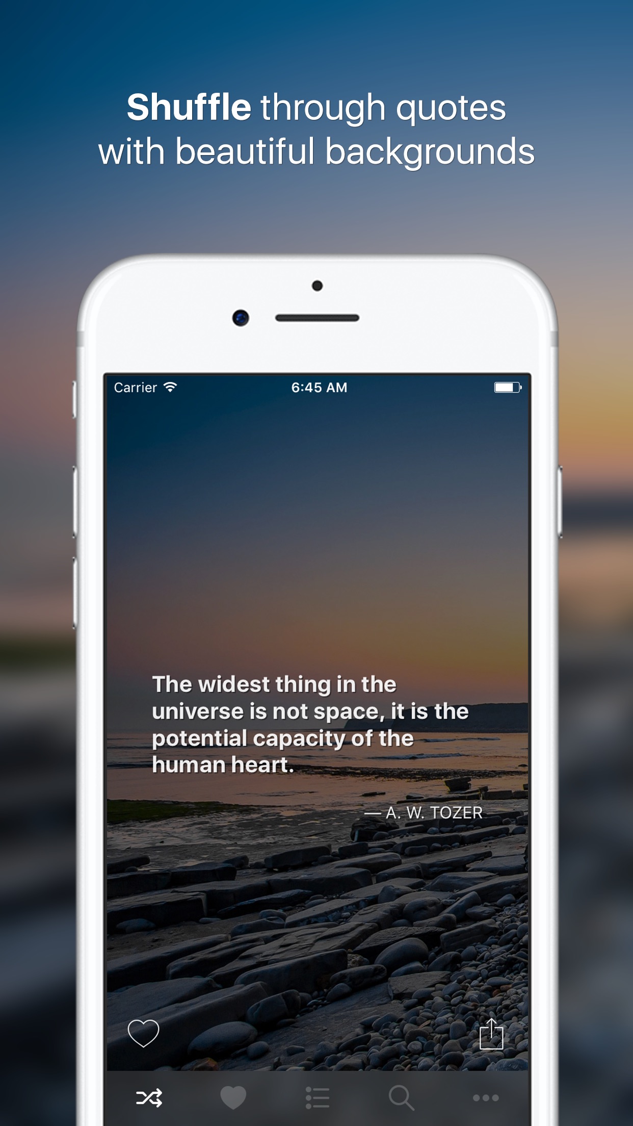 Screenshot do app Notable Quotes