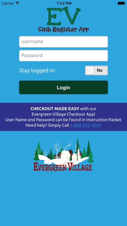 Evergreen Village Checkout App