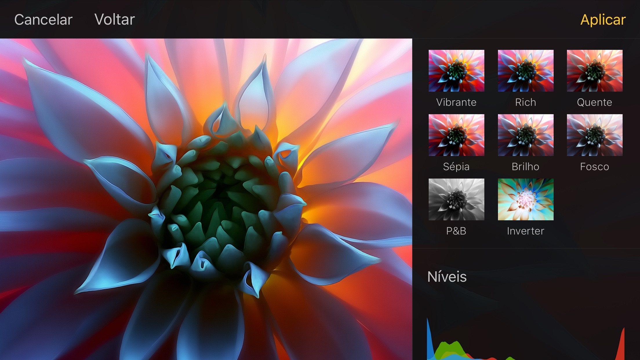 Screenshot do app Pixelmator