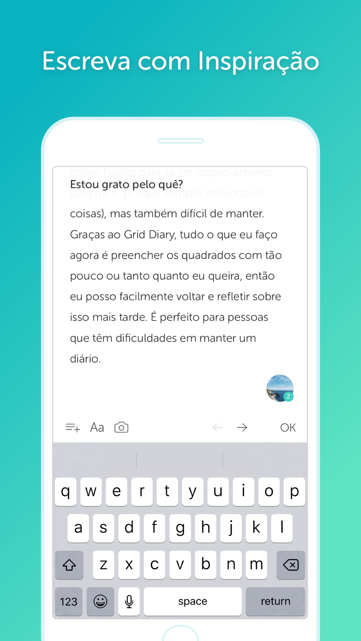 Screenshot do app Grid Diary Classic