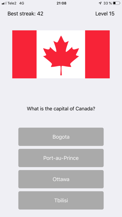 Capital City Quiz World Flags screenshot 2