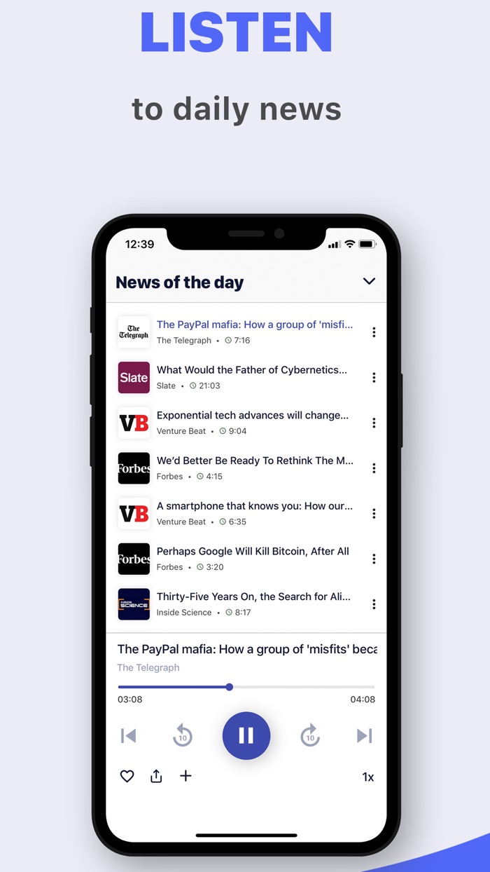Listle - top stories, in audio