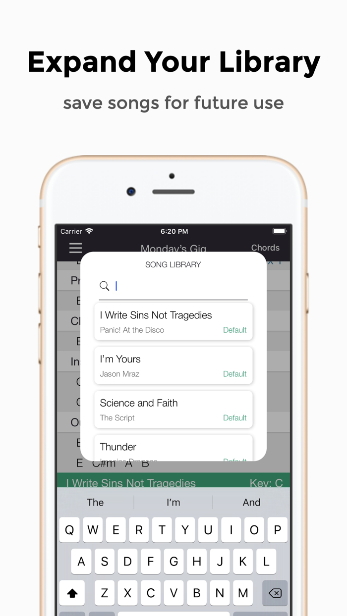 Setlist Nashville Chord Sheet